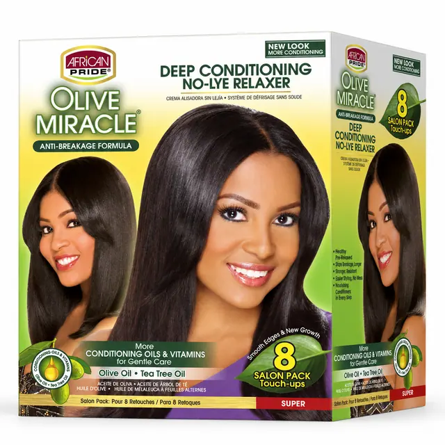 African Pride Olive Miracle 8 Touch-Up Relaxer Kit Super
