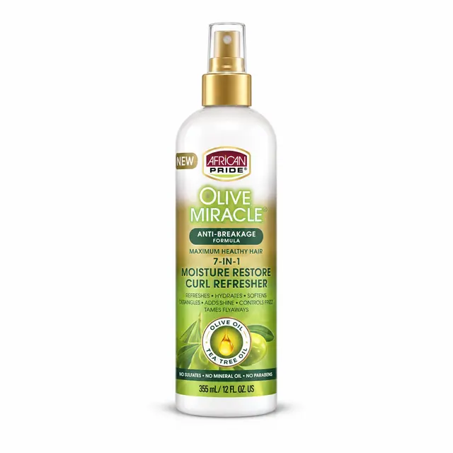 African Pride Olive 7 in 1 Moisture Restore Curl Refresher 12oz