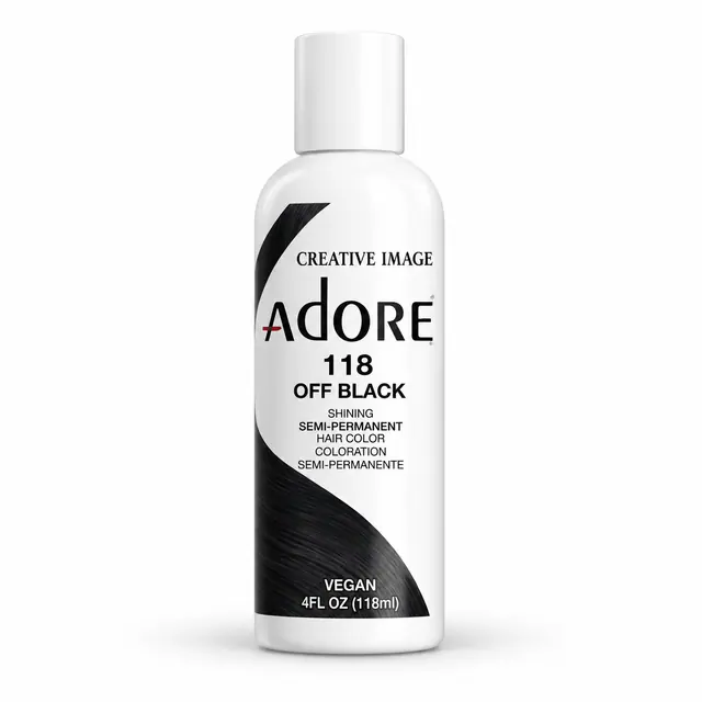 Adore Semi Permanent Hair Color 118 – Off Black 118ml