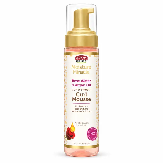 African Pride Moisture Miracle Rose Water & Argan Oil Curl Mousse 251 ml