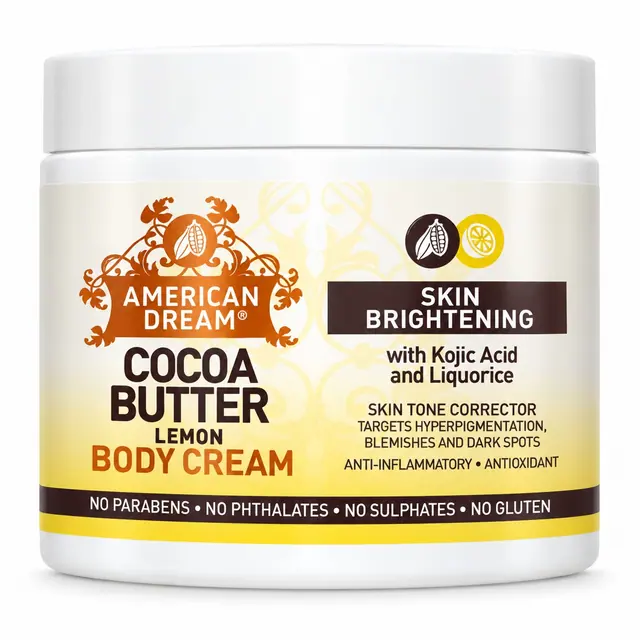 American Dream Cocoa Butter Lemon Cream With Kojic Acid & Liquorice - Brightening 500ml