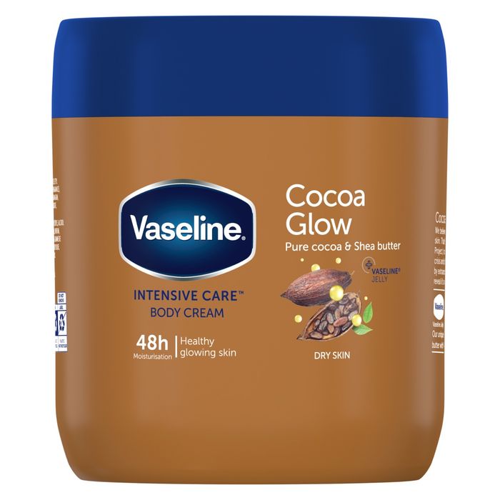 Vaseline Body Cream Jar Cocoa Glow 400ml